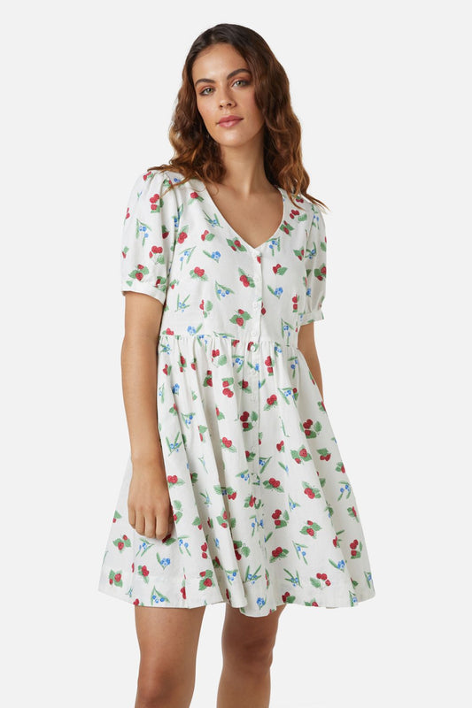  Berry Button Down Dress