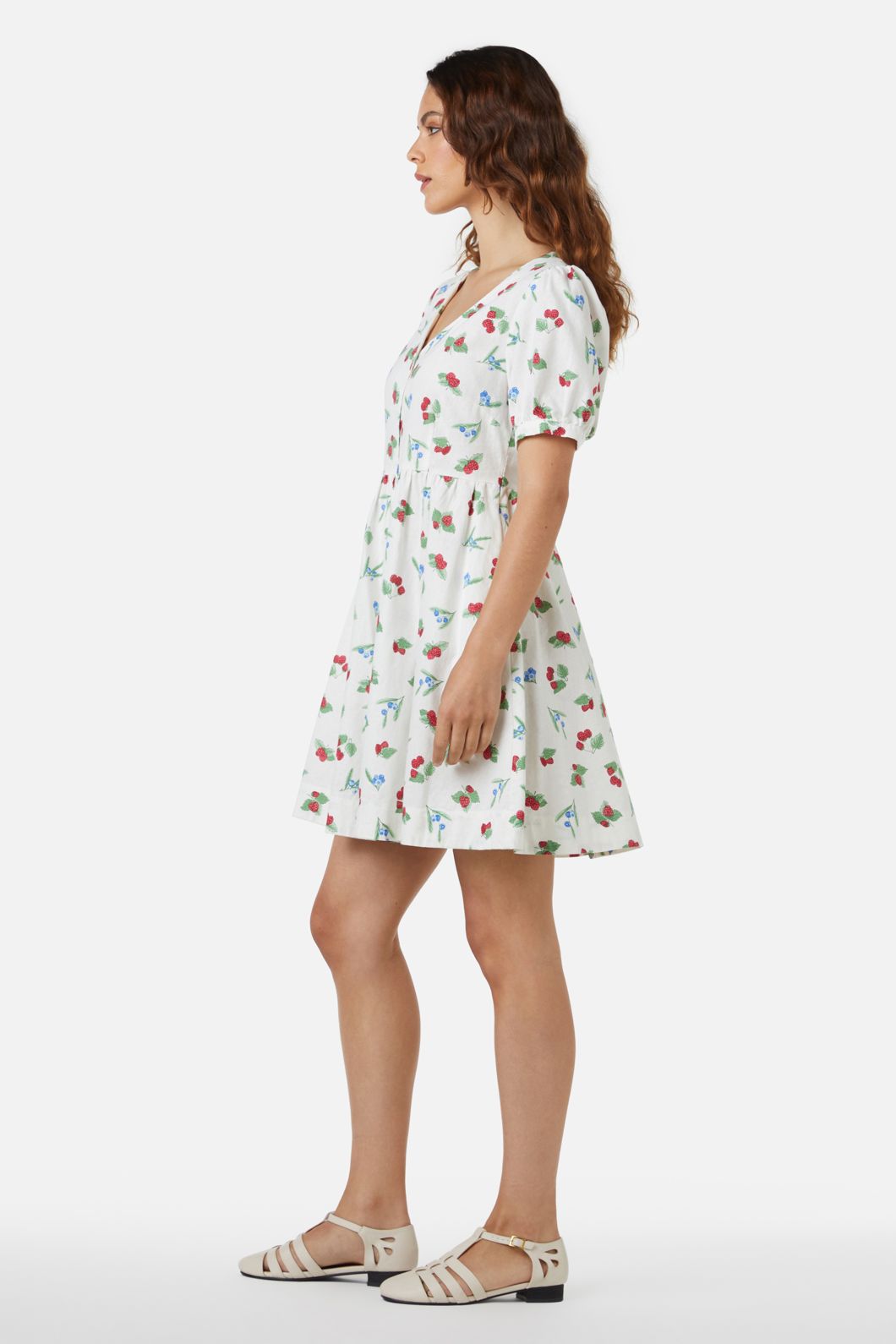 Berry Button Down Dress