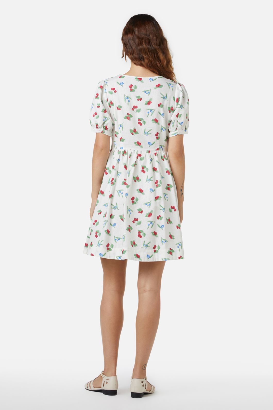  Berry Button Down Dress