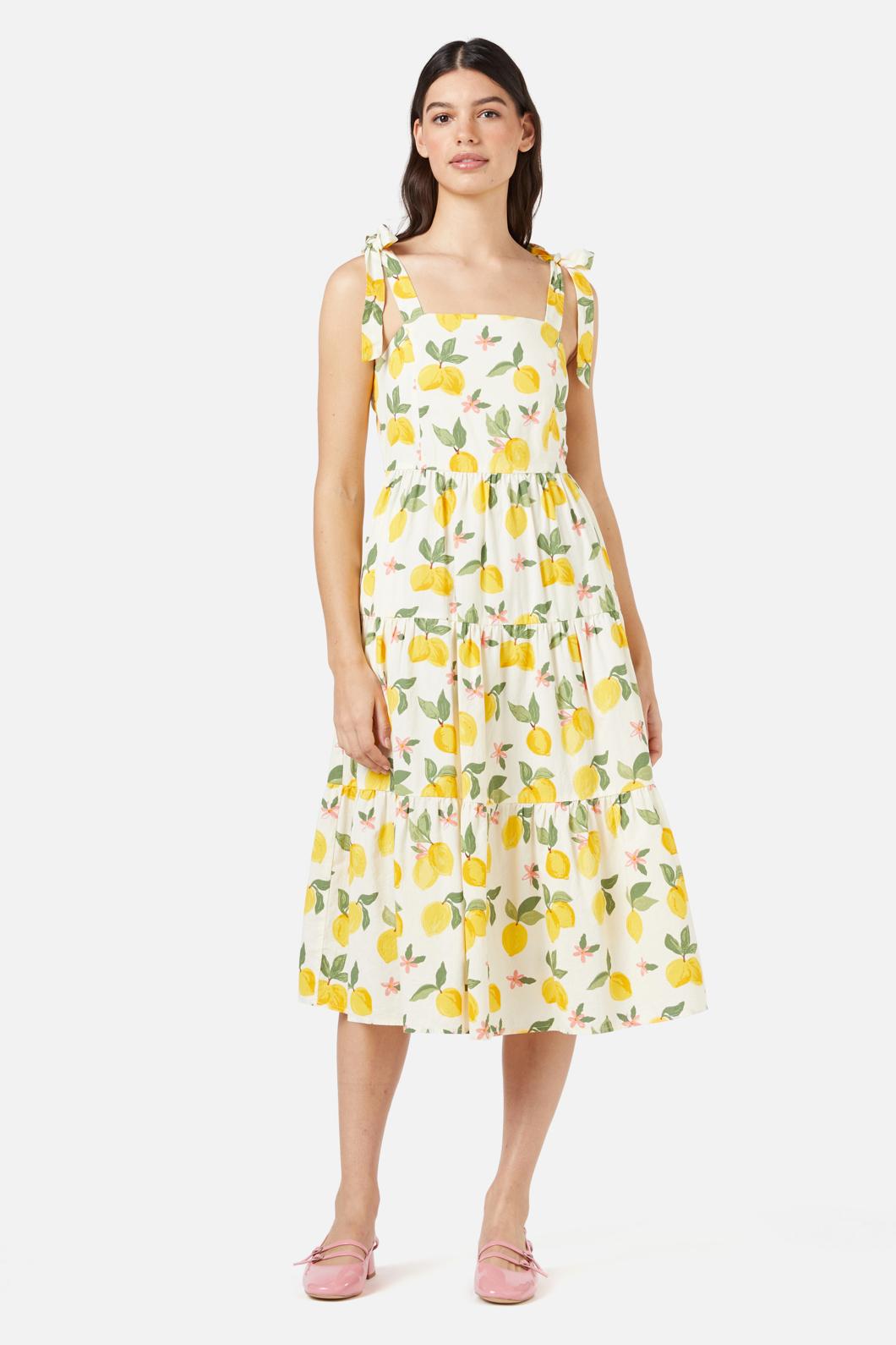  Lemon Midi Dress