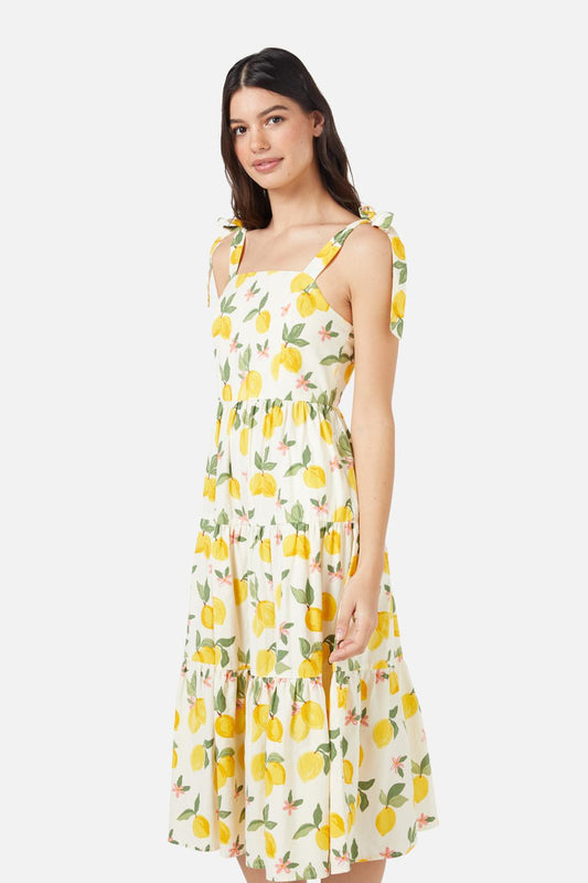  Lemon Midi Dress