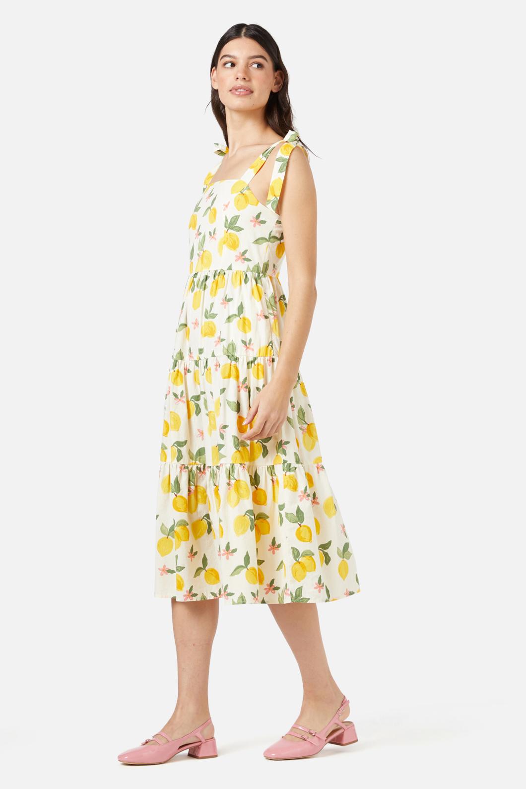  Lemon Midi Dress