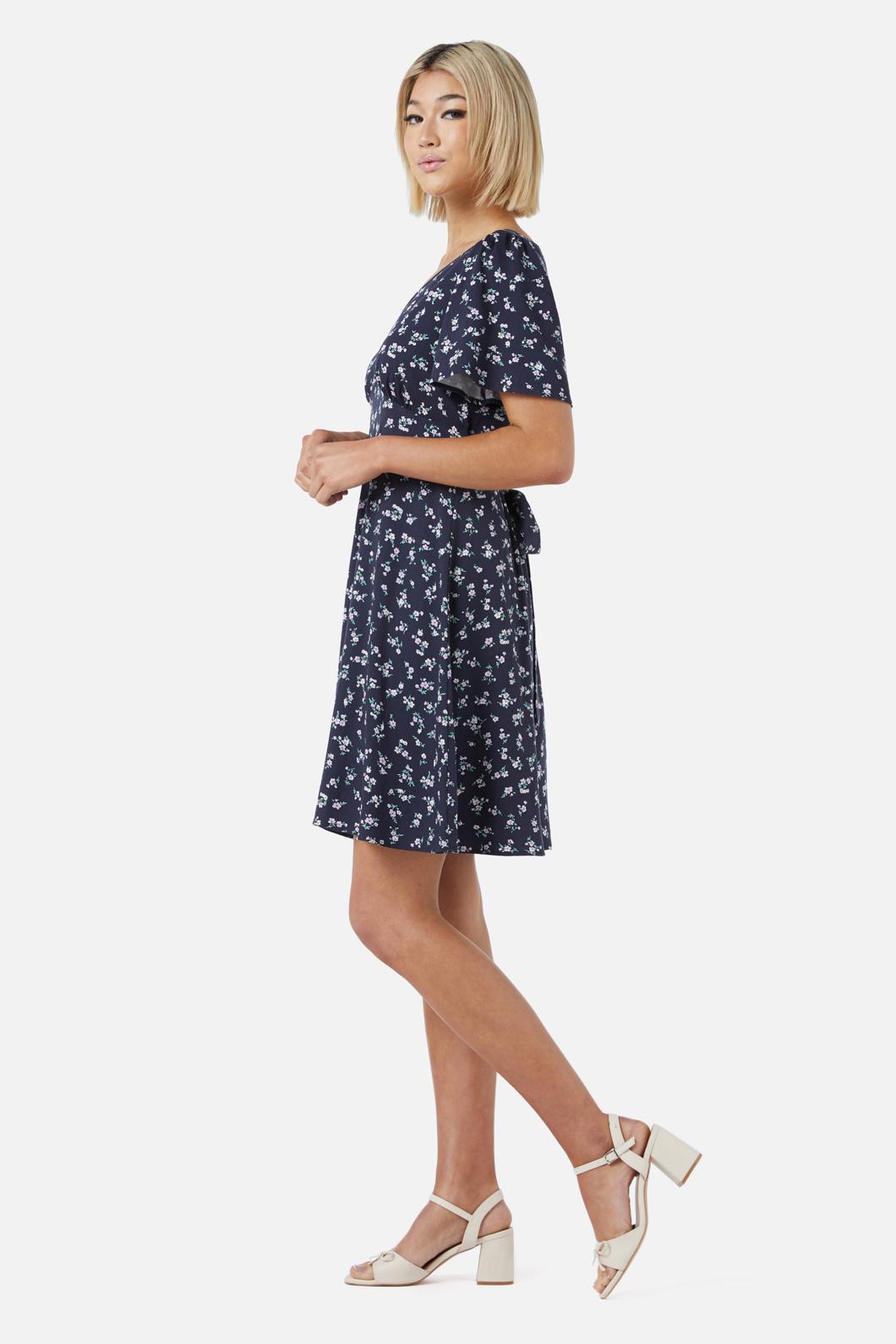  Lila Ditsy Mini Dress