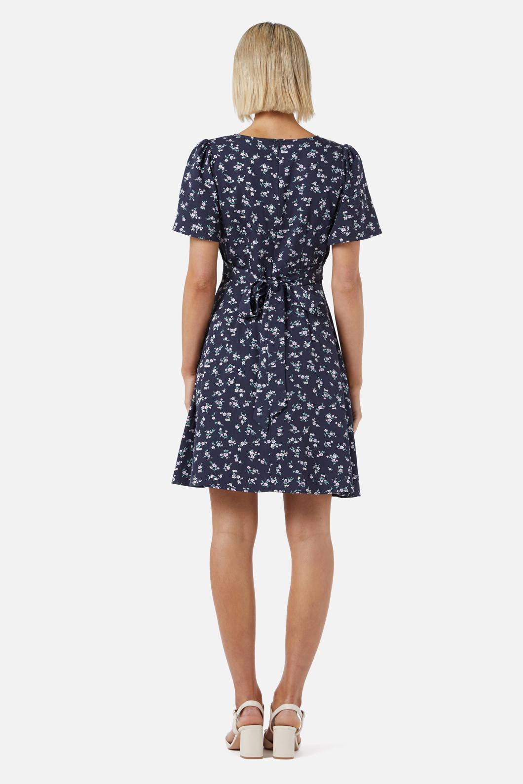  Lila Ditsy Mini Dress