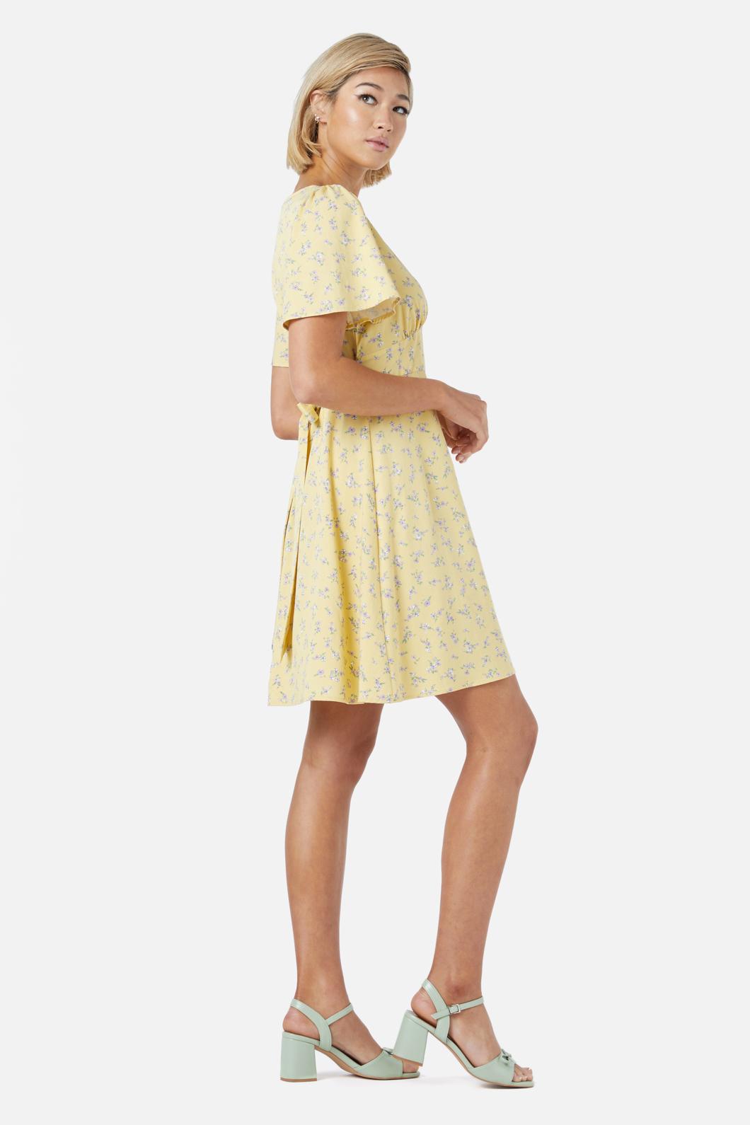  Lila Ditsy Mini Dress