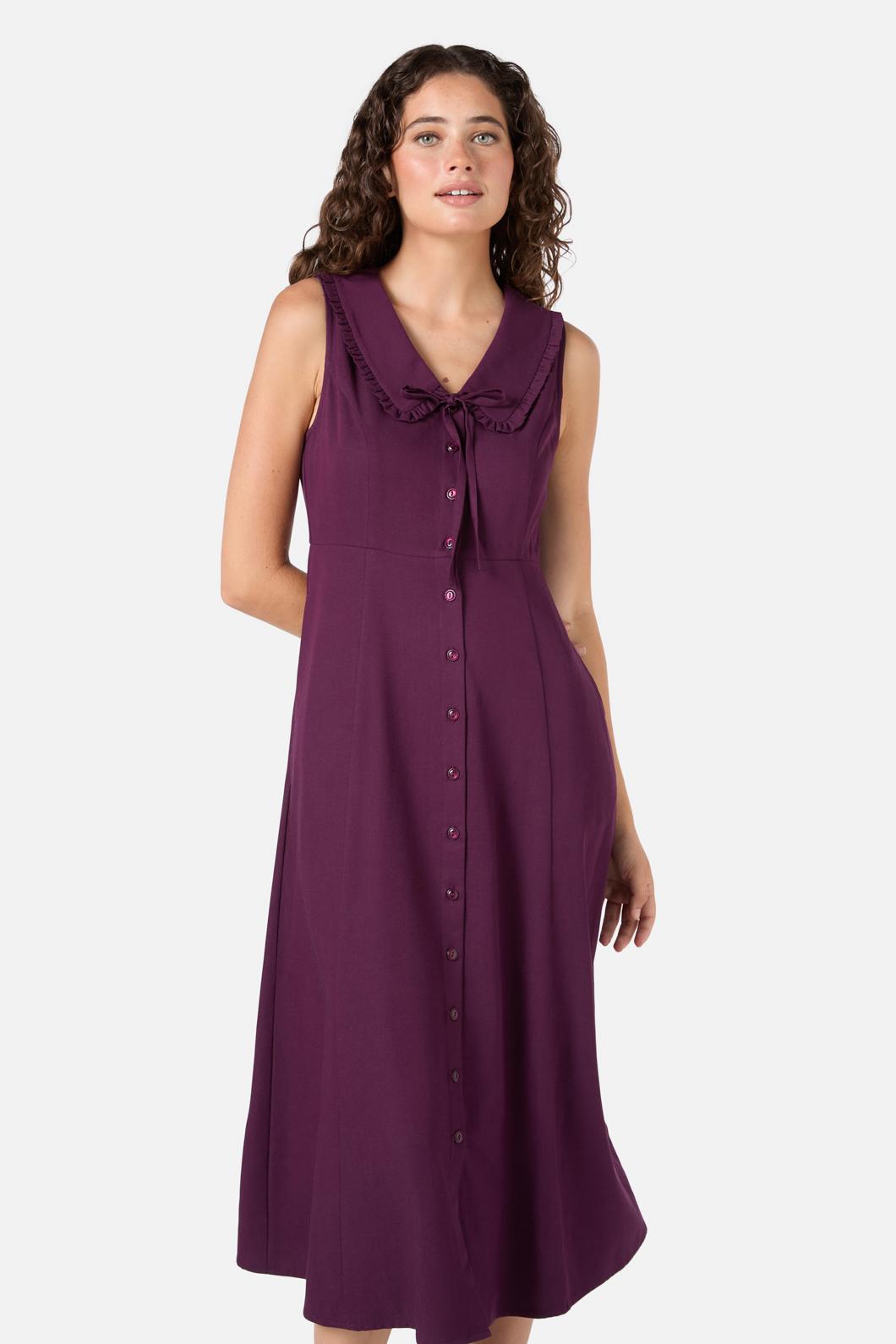  Dorothy Collared Midi Dress