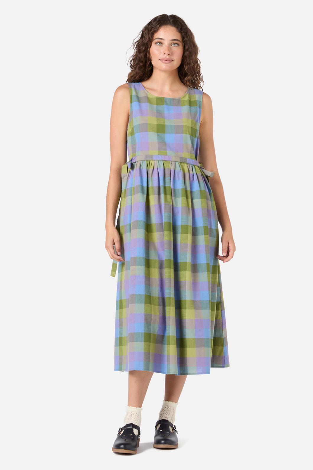  Maxine Check Midi Dress