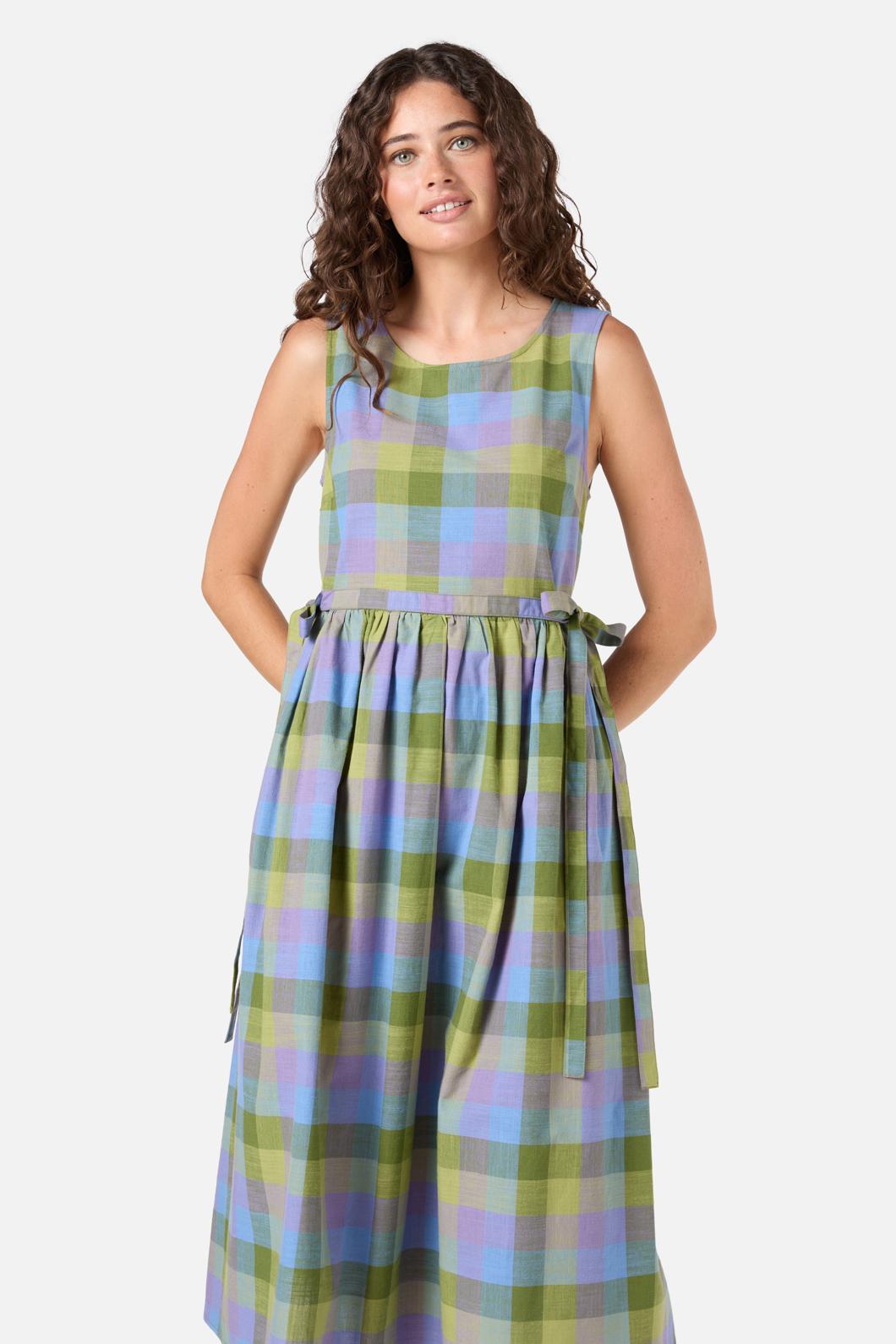  Maxine Check Midi Dress
