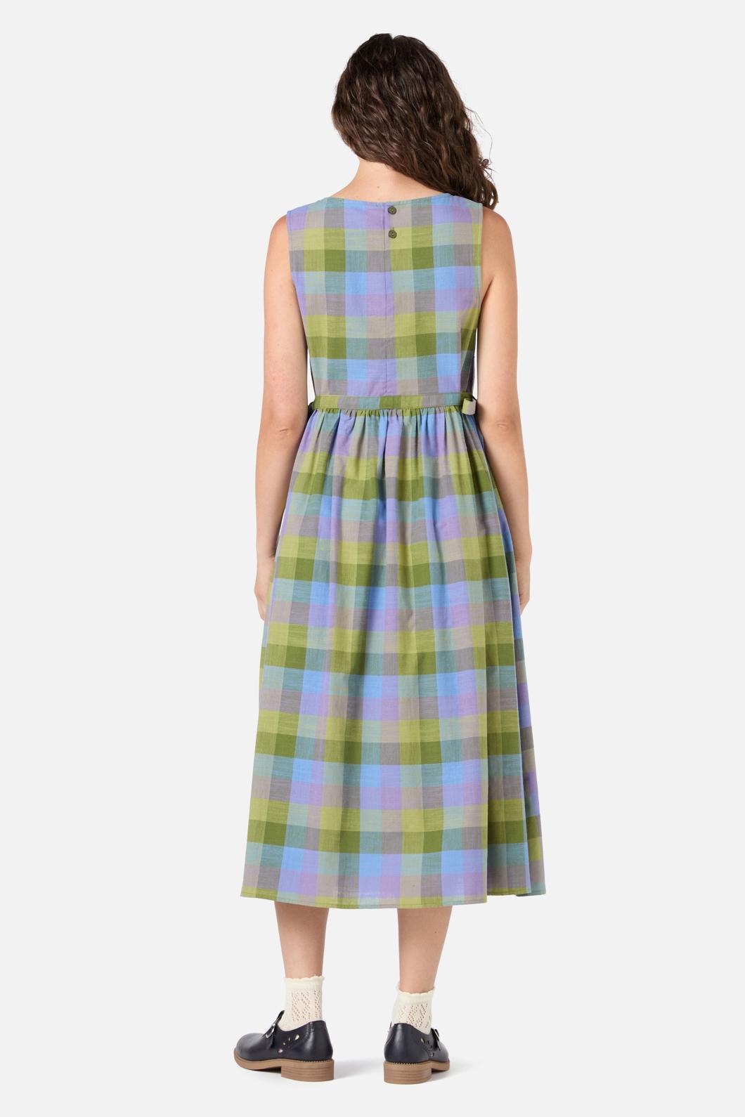  Maxine Check Midi Dress