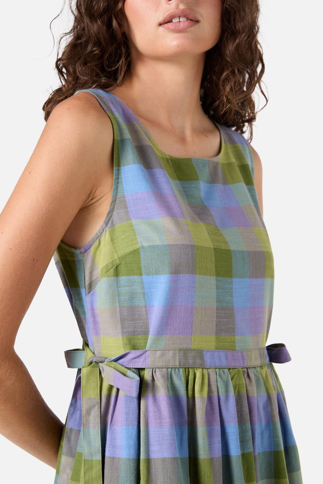  Maxine Check Midi Dress