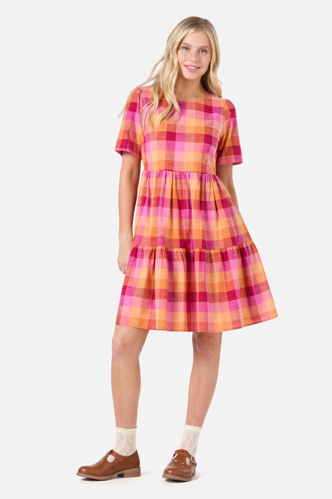  Maxine Check Smock Dress