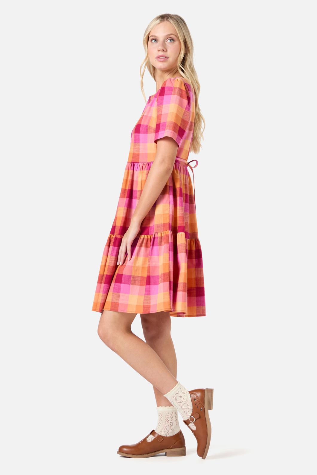  Maxine Check Smock Dress