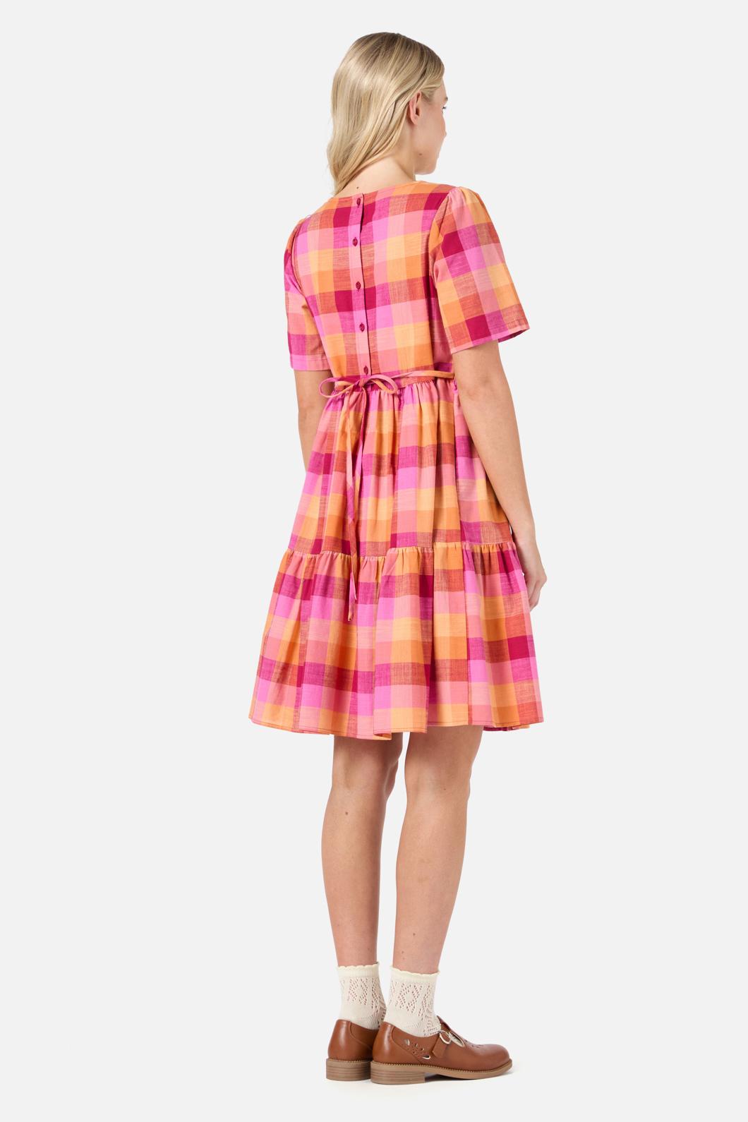  Maxine Check Smock Dress