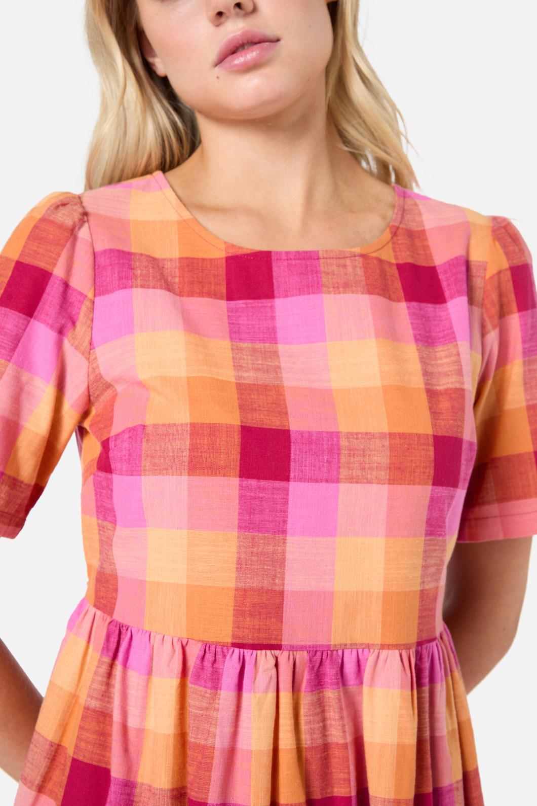  Maxine Check Smock Dress