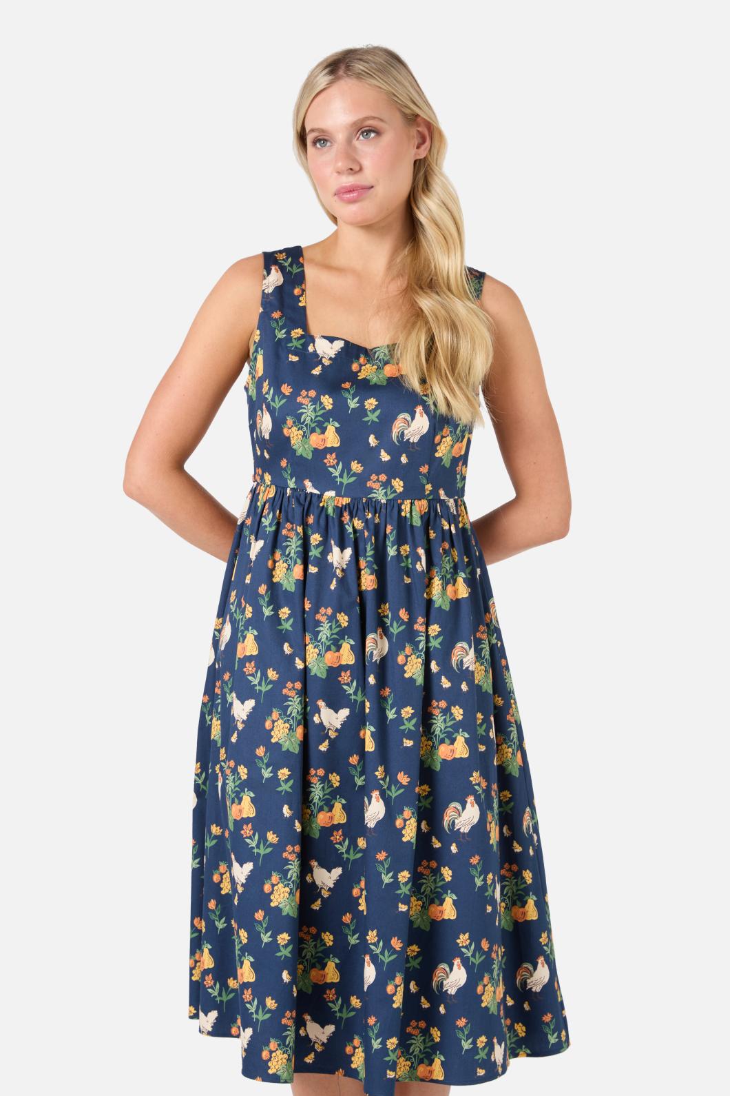  Chickens Midi Dress