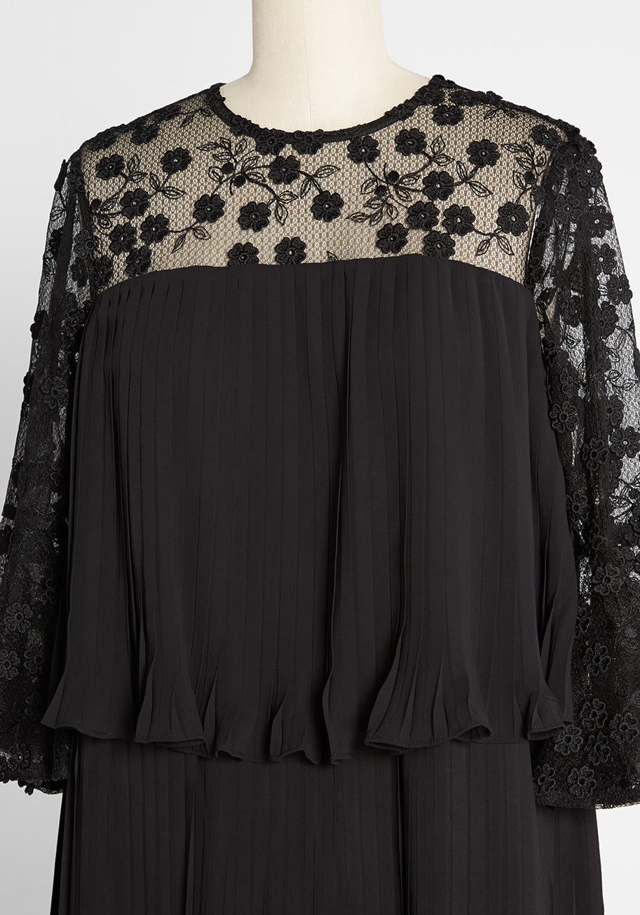  Dauntless Dahlias Tiered Mini Dress